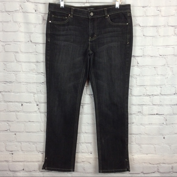 White House Black Market Denim - White House Black Market Noir Crop Jean Black Sz10